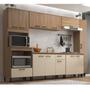 Imagem de Cozinha Completa Modulada 6 Peças com  Espaço para 2 Fornos Victoria Madeira Oak Dunas