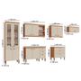 Imagem de Cozinha Completa Modulada Ágata 100% MDF com 2 Balcões 11 Portas e 6 Gavetas Tuboarte