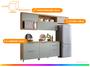 Cozinha Completa Nesher Duquesa 100% MDF com Balcão 5 Portas 4 Gavetas Imagem de Cozinha Completa Nesher Duquesa 100% MDF com Balcão 5 Portas 4 Gavetas