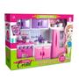 Imagem de Cozinha De Boneca Para Barbie Com Geladeira e Fogão Lua De Cristal Brinquedo Presente Meninas +3 Anos