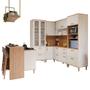 Imagem de Cozinha de Canto Modulada Bella 12 Peças com Ilha Gourmet e Prateleira Suspensa - MGM