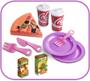 Imagem de Cozinha Gourmet Chef Kids Geladeira + Micro Ondas Brinquedo Cor Rosa Com Roxo