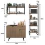 Imagem de Cozinha Industrial Compacta Set Balcão + Nicho + Estante Sem cuba Lâmina com Preto
