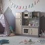 Imagem de Cozinha Infantil Baby Diana Cinza Completa Refrigerador Desmontada Mdf