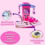 Imagem de Cozinha Infantil Brinquedo Completo Big Cozinha Rosa Com Acessórios Torneira Sai Água De Verdade