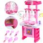 Imagem de Cozinha Infantil Brinquedo Interativa Rosa Som, Luz e Vapor Acessórios - Castela