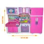 Imagem de Cozinha Infantil Completa Geladeira Fogao 85cm Rosa Som Água
