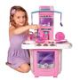 Imagem de Cozinha Infantil Kit Completa Grande Brinquedo Menina Sai Água de Verdade