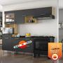 Imagem de Cozinha Itatiaia Clean Compacta 3 Pecas com Porta de Correr e Nicho Grafite Intenso