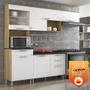 Imagem de Cozinha Itatiaia Clean Compacta 4 Pecas com Porta de Correr e Nicho Branco Cetim