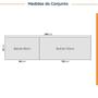Imagem de Cozinha Modulada 4 Peças com Tampo com Rodapé 2 Aéreos e 2 Balcões Ipanema CabeCasa MadeiraMadeira