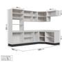 Imagem de Cozinha Modulada 7 Peças com Tampo e Rodapé Ipanema Cabecasa Madeiramadeira