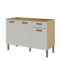 Imagem de Cozinha modulada com Balcão 120cm com tampo e Aereo 120cm CB0086 Linha Essência Genialflex