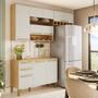 Imagem de Cozinha Modulada Compacta 3 Peças 7 Portas 2 Gavetas com Tampo e Vidro Reflecta 100% Mdf Itália Espr