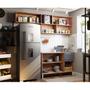 Imagem de Cozinha Modulada Compacta com 2 Peças 5 Portas 2 Gavetas e Tampo 100% MDF Paris