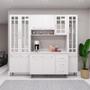 Imagem de Cozinha Modulada Compacta Fidelitá Viena 4 Peças 225cm 11 Portas 3 Gavetas Com Tampo Branco