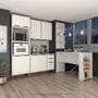 Imagem de Cozinha Modulada Completa 6 Peças com Painel Bancada Gourmet e Tampo Stylo Luciane Móveis