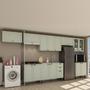 Imagem de Cozinha Modulada Completa com Aérea de Serviço Integrada 100% Mdf