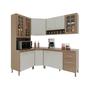 Imagem de Cozinha Modulada Completa Fidelitá Paris 5 Peças 340cm 12 Portas 3 Gavetas Com Tampo Nogal/Salinas