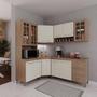 Imagem de Cozinha Modulada Completa Fidelitá Paris 5 Peças 340cm 12 Portas 3 Gavetas Com Tampo Nogal/Salinas