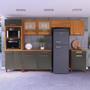 Imagem de Cozinha Modulada Completa Fidelitá Siena 6 Peças 330cm 10 Portas 3 Gavetas Com Tampo Freijó/Chumbo