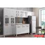 Imagem de Cozinha Modulada Completa Mirage New 4 Peças (2 Armários + 1 Balcão p/Pia + 1 Paneleiro) Branco - Telasul