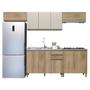 Imagem de Cozinha Modulada Dinamarca 5 Peças com Aéreo 120cm com Vidro - Indékes