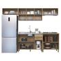 Imagem de Cozinha Modulada Dinamarca 5 Peças com Aéreo 120cm com Vidro - Indékes