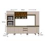 Imagem de Cozinha Modulada Henn Connect 8 Peças (2 Armários + 2 Balcões + 2 Paneleiros + 2 Complementos) C8P12 Duna/Cristal