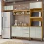 Imagem de Cozinha Modulada Verace 4 Peças com Aéreo 1200 Porta de Vidro e Tampo