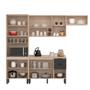 Imagem de Cozinha Modular Com 4 Peças Firenze Composição 06 Avena Grafito Demóbile