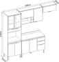 Imagem de Cozinha Modular com 4 peças Firenze Composição FI0006 Amendola Touch/Nude Prime Tx - Demóbile