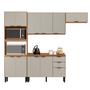 Imagem de Cozinha Modular com 4 Peças Firenze Composição FMT004 Amendola Touch/Nude Prime Tx - Demóbile