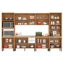 Imagem de Cozinha Modular com 6 Peças Sem Tampo Firenze Composição FMT006 Amendola Touch/Branco - Demóbile