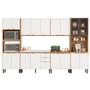 Imagem de Cozinha Modular com 6 Peças Sem Tampo Firenze Composição FMT006 Amendola Touch/Branco - Demóbile