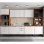 Imagem de Cozinha Modular com 6 Peças Sem Tampo Firenze Composição FMT006 Amendola Touch/Branco - Demóbile