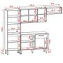 Imagem de Cozinha Parana Versalhes 3 Peças Freijo/Supremo 250 cm