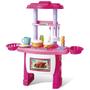 Imagem de Cozinha Rosa Infantil Completa Com Fogãozinho 43 Acessórios Com Som Luz A Partir De 3 Anos Importway