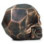 Imagem de Crânio Caveira Geométrica Facetado Bronze Envelhecido Resina
