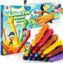 Imagem de Crayons Mocoosy Jumbo 18 cores para crianças de 1 a 3 com conjunto de livros