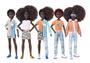 Imagem de Creatable World Deluxe Character Kit DC-319 Customable Doll with Black Curly Hair, 6 Pieces Doll Clothes, 3 Pares de Sapatos e 2 Acessórios, Jogo Criativo para Todas as Crianças 6 Anos de Idade e Up