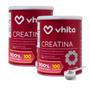 Imagem de Creatina 300g Monohidratada Pura 100 doses Vhita 2 unidades