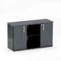 Imagem de Credenza com Prateleira P25 Pandin 1,20 M Grafito e Preto