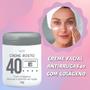 Imagem de Creme Facial Anti Rugas Marcas Rosto Vitamina E Colágeno 40 anos Lucys 100g