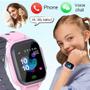 Imagem de Crianças relógios call kids relógio inteligente para crianças SOS relógio de smartwatch impermeável relógio SIM Localização Tracker Criança Relógio Meninas Relógios inteligentes (rosa)