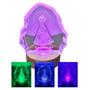 Imagem de Cristal Nossa Senhora Aparecida Cubo Vidro + Base Led RGB Luminosa 10cm KIT061