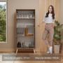 Imagem de Cristaleira 70 cm 2 Portas de Vidro com Pés Cônicos Madesa Rustic