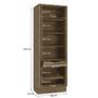 Imagem de Cristaleira 80cm com 2 portas de Vidro 1 Gaveta Linha Modulada Curve N631 Kappesberg