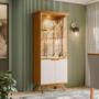Imagem de Cristaleira Vicenza com Aparador Buffet Berlim e Espelho Isadora Ype Off White  New Ceval