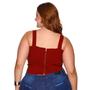 Imagem de Cropped Alfaiataria Transpassado Bengaline Plus Size